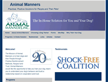 Tablet Screenshot of animalmanners.com